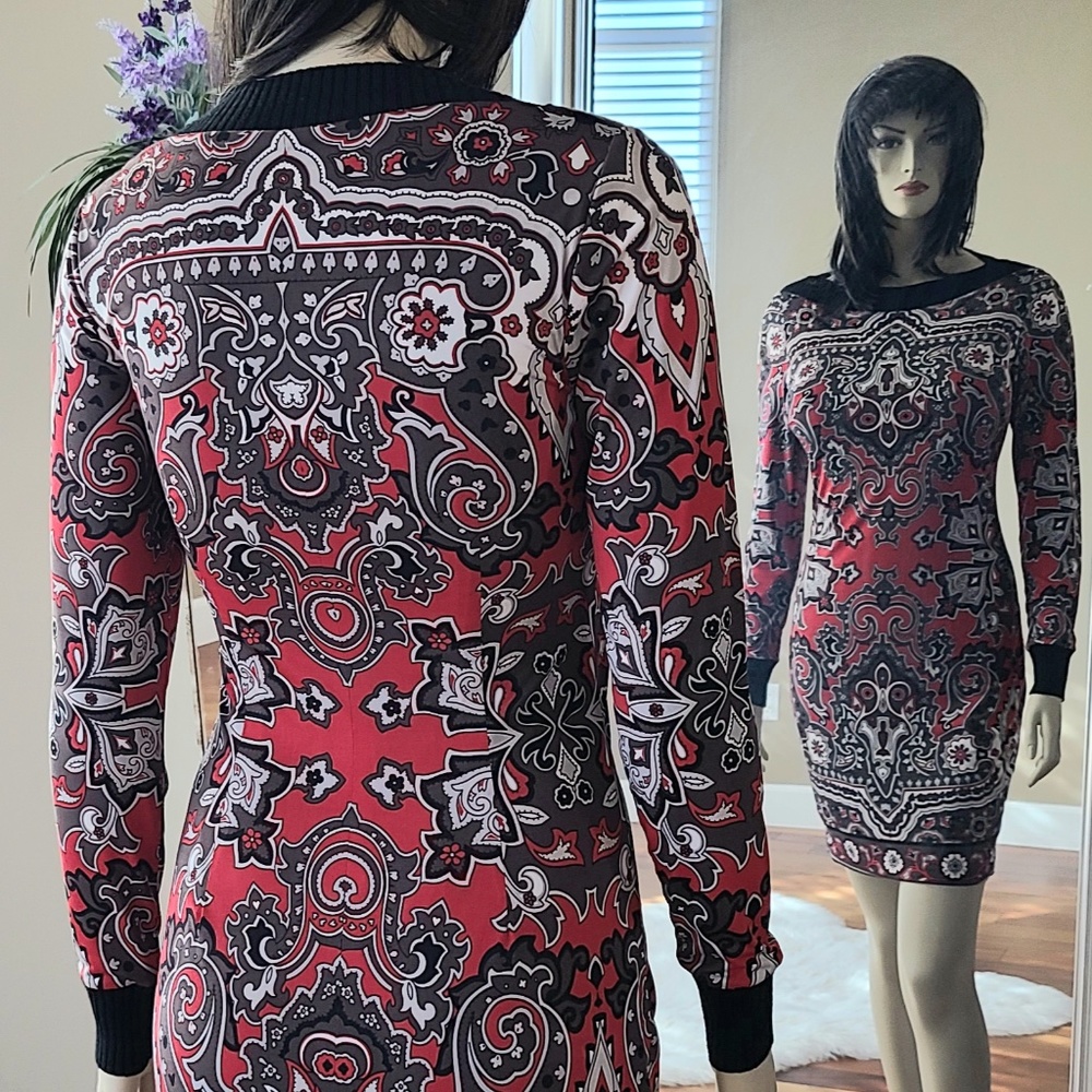 CACH'E LONG SLEEVE DRESS